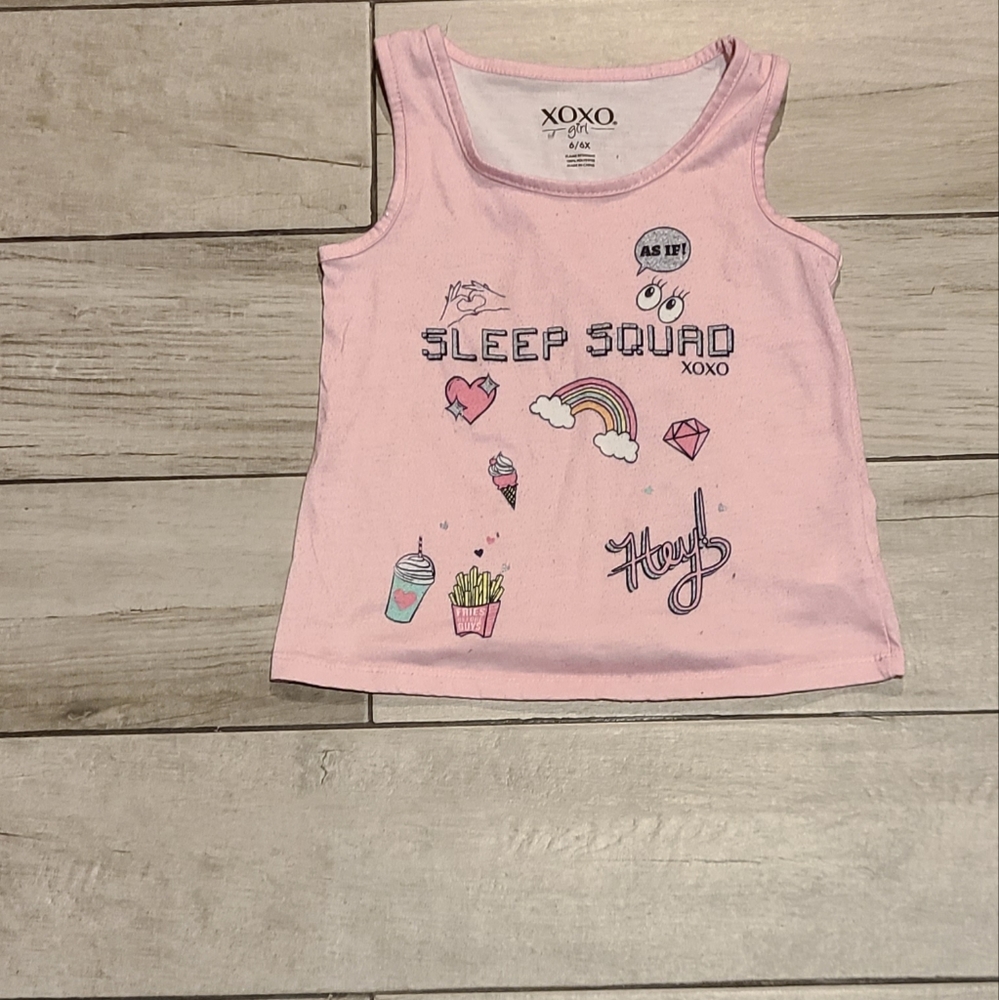 🍁XOXO Girl Sleep Squad Pajama tank🎠